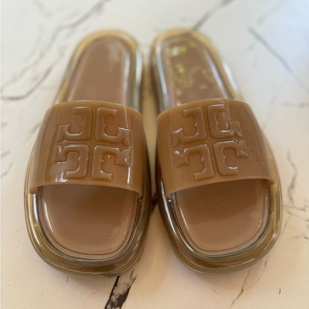 Tory Burch Tan Slide Sandals